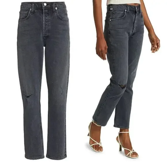 Citizens of Humanity | NWT Black Jolene Vintage Slim Leg Ankle Jeans in Secrets - Picture 2 of 12